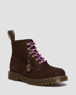 Dr Doc Martens 101 Made in England Hardware Gamuza Ankle Boots Marrom Oscuro | TX06-Z9OM