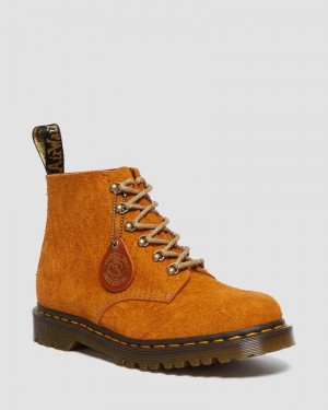 Dr Doc Martens 101 Made in England Hardware Gamuza Ankle Boots Amarillos | EN15-F0AP