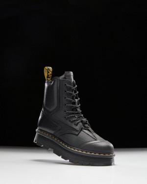 Dr Doc Martens 1460 Beta Zebzag Plataforma Boots (Lunar+Sorento+Hub Ripstop) Negros | QK01-T3CT