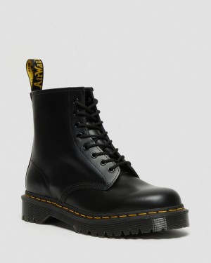 Dr Doc Martens 1460 Bex Smooth Cuero Encaje Up Boots (Smooth Cuero) Negros | HE75-W1JM