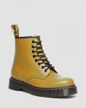 Dr Doc Martens 1460 Bex Smooth Cuero Encaje Up Boots (Smooth Cuero) Verde Oliva | TS85-Q5HC