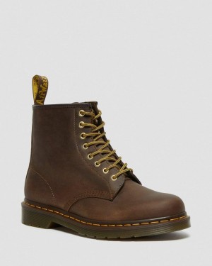 Dr Doc Martens 1460 Crazy Horse Cuero Encaje Up Boots (Crazy Horse) Marrom | HV50-I5VL