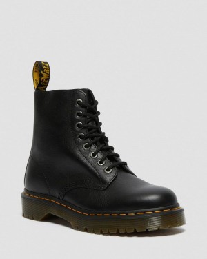 Dr Doc Martens 1460 Pascal Bex Pisa Cuero Encaje Up Boots (Pisa) Negros | SO48-L0FV