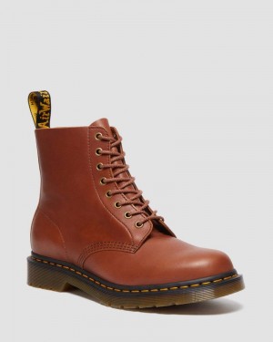 Dr Doc Martens 1460 Pascal Carrara Cuero Encaje Up Boots (Carrara) Saddle Tan | GF03-H3SQ