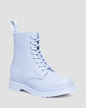 Dr Doc Martens 1460 Pascal - Mono Encaje Up Boots (Virginia) Azules | YD12-O0QN