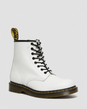 Dr Doc Martens 1460 Smooth Cuero Encaje Up Boots (Smooth Cuero) Blancos | DT10-R9PT