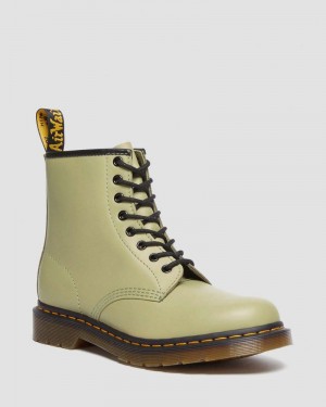 Dr Doc Martens 1460 Smooth Cuero Encaje Up Boots (Smooth Cuero) Verde Oliva | UK80-C4CS