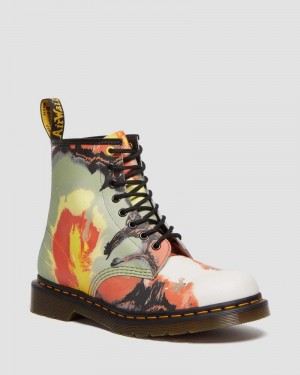 Dr Doc Martens 1460 Tate 'Volcanic Flare' Cuero Encaje Up Boots (Backhand) Multi | GY55-U7UF