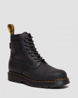 Dr Doc Martens 1460 Trinity Wintergrip Impermeables Boots Negros | JG80-W8CJ