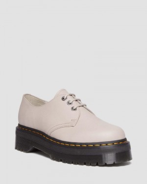 Dr Doc Martens 1461 II Pisa Cuero Plataforma Shoes (Pisa) Vintage Taupe | OL20-W3GO