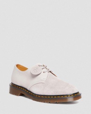 Dr Doc Martens 1461 Made in England Gamuza Oxford Shoes (Reverse Grain Gamuza) Pewter | RA91-I9KC