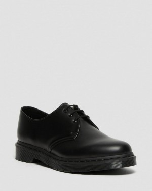 Dr Doc Martens 1461 Mono Smooth Cuero Oxford Shoes (Smooth Cuero) Negros | ZU02-Z7EH