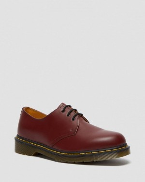 Dr Doc Martens 1461 Smooth Cuero Oxford Shoes (Smooth Cuero) Rojos | YE27-V3NE