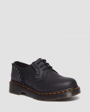 Dr Doc Martens 1461 - Frill Nappa Cuero Oxford Shoes (Nappa Cuero) Negros | SD00-O6BY