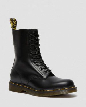 Dr Doc Martens 1490 Smooth Cuero Mid Calf Boots (Smooth Cuero) Negros | VE82-D3XJ