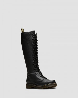 Dr Doc Martens 1B60 Virginia Cuero Knee High Boots (Virginia) Negros | SP11-K1KR