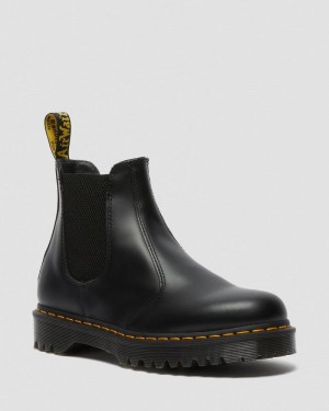 Dr Doc Martens 2976 Bex Smooth Cuero Chelsea Boots (Smooth Cuero) Negros | DS96-H8LM