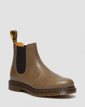 Dr Doc Martens 2976 Carrara Cuero Chelsea Boots (Carrara) Verde Oliva | OD91-R5ON