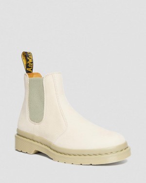 Dr Doc Martens 2976 Mono Milled Nubuck Cuero Chelsea Boots (Milled Nubuck Wp) Beige | AJ33-J0NN