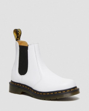 Dr Doc Martens 2976 Softy T Cuero Chelsea Boots (Softy T) Blancos | AA35-I8FZ