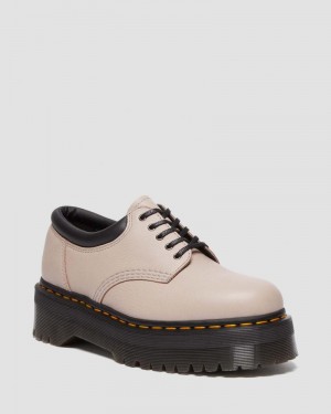 Dr Doc Martens 8053 Pisa Cuero Plataforma Casuales Shoes (Pisa) Vintage Taupe | AE95-Q3CL