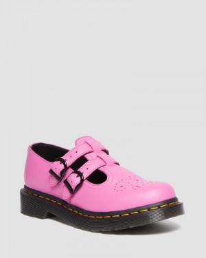 Dr Doc Martens 8065 Virginia Cuero Mary Jane Shoes (Virginia) Rosas | AL02-H6GN