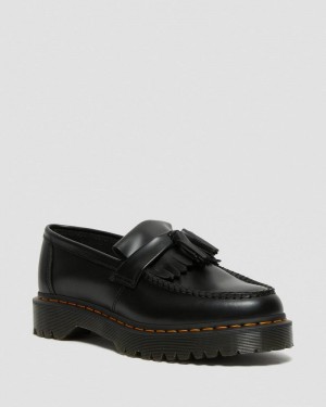 Dr Doc Martens Adrian Bex Smooth Cuero Tassel Loafers (Smooth Cuero) Negros | ZW07-Q7SY