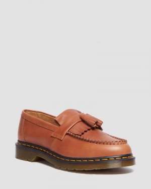 Dr Doc Martens Adrian Carrara Cuero Tassel Loafers (Carrara) Saddle Tan | OZ52-L8PO