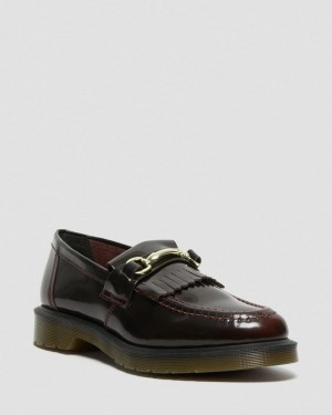 Dr Doc Martens Adrian Snaffle Smooth Cuero Kiltie Loafers (Arcadia) Rojos | SK24-G0VV