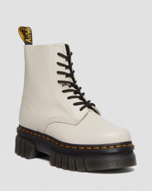 Dr Doc Martens Audrick Nappa Cuero Plataforma Ankle Boots (Nappa Lux) Grises | CC18-A5MJ