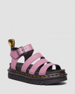 Dr Doc Martens Blaire Athena Cuero Correa Sandals (Athena) Morados | SI16-L8FA