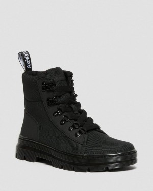 Dr Doc Martens Combs - Poly Casuales Boots (Ajax+Extra Tough Poly) Negros | QR19-N0XY