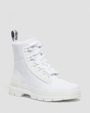 Dr Doc Martens Combs - Poly Casuales Boots (Ajax+Extra Tough Poly) Blancos | OG72-A5BO