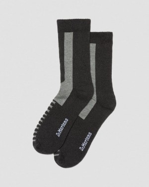 Dr Doc Martens Double Doc Algodon Blend Socks (Algodon Blend) Charcoal | IE16-I0BK