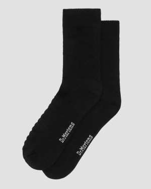 Dr Doc Martens Double Doc Algodon Blend Socks (Algodon Blend) Negros | RZ35-M5GL