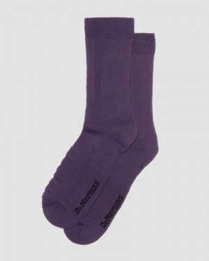 Dr Doc Martens Double Doc Algodon Blend Socks (Algodon Blend) Morados | ZZ94-J2IQ