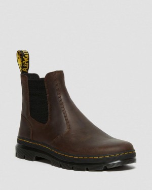 Dr Doc Martens Embury Crazy Horse Cuero Casuales Boots (Crazy Horse) Marrom | GY37-O5GJ