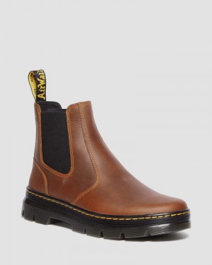 Dr Doc Martens Embury Pull Up Cuero Chelsea Boots (Archive Pull Up) Warm Tan | AU40-A6UT