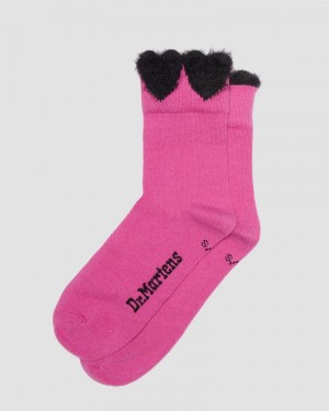 Dr Doc Martens Heart Detail Algodon Blend Socks (Organic Algodon Blend) Rosas | KR97-W3XN