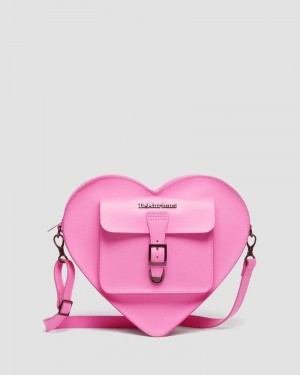 Dr Doc Martens Heart Shaped Cuero Backpack (Kiev) Rosas | SE52-U4KT