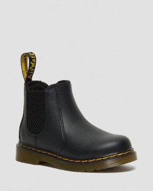 Dr Doc Martens Infant/Toddler 2976 Softy T Cuero Chelsea Boots (Softy T) Negros | FQ43-O6QR