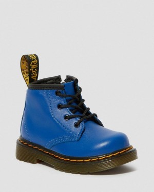 Dr Doc Martens Infant 1460 Cuero Encaje Up Boots (Romario) Azules | GO84-Z6KC