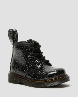 Dr Doc Martens Infant 1460 Glitter Ankle Boots (Cosmic Glitter) Negros | YC74-G6UZ