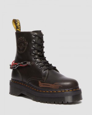 Dr Doc Martens Jadon Boot WB Mad Max Cuero Platforms (Orleans) Azules | HS30-P7LN