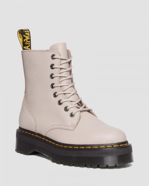 Dr Doc Martens Jadon III Boot Pisa Cuero Platforms (Pisa) Vintage Taupe | HX44-C0YL