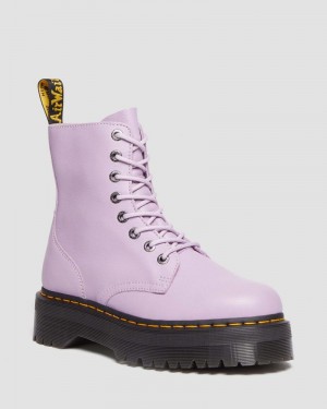 Dr Doc Martens Jadon III Boot Pisa Cuero Platforms (Pisa) Lilac | DW77-R2AZ