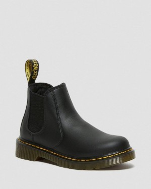 Dr Doc Martens Junior 2976 Softy T Cuero Chelsea Boots (Softy T) Negros | CH24-V5JI