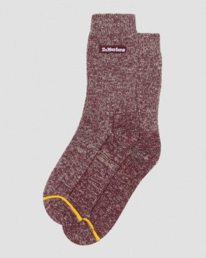 Dr Doc Martens Merino Organic Algodon Blend Socks (Organic Algodon Blend) Oxblood | CH46-U4RZ