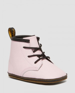 Dr Doc Martens Newborn 1460 Auburn Cuero Booties (Mason Pu Split+Mason Nw Sintetico) Rosas | FT68-V4AL