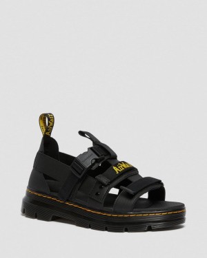 Dr Doc Martens Pearson Webbing Sandals (Element+Webbing) Negros | TV65-X8DJ